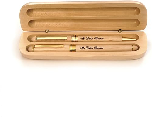 Miniatura 2 de PDTXCLS Thanh 39's - Estuche personalizado de madera de arce y dos bolígrafos para profesores