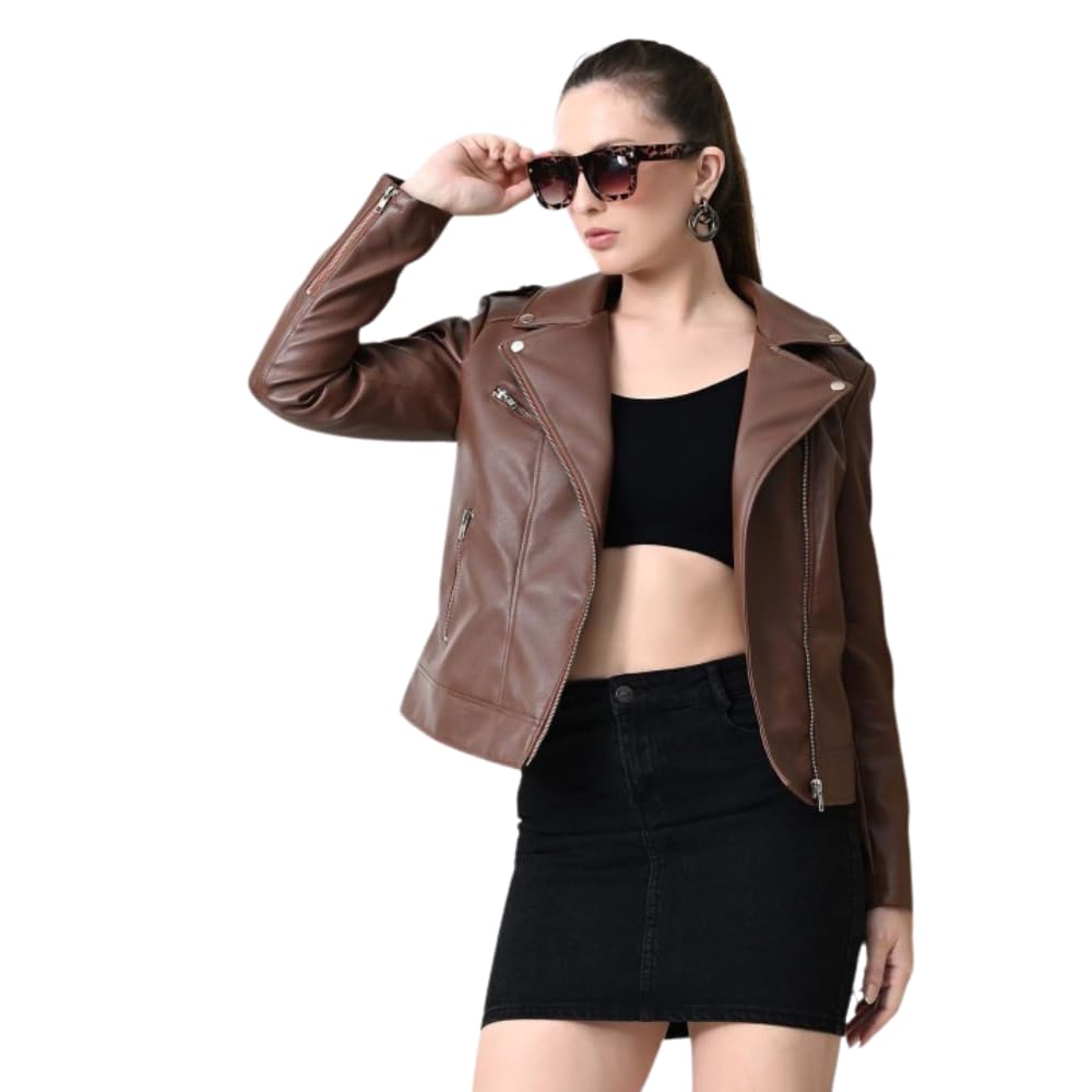 Women FauxLeather Jacket Trending Biker-picture-41