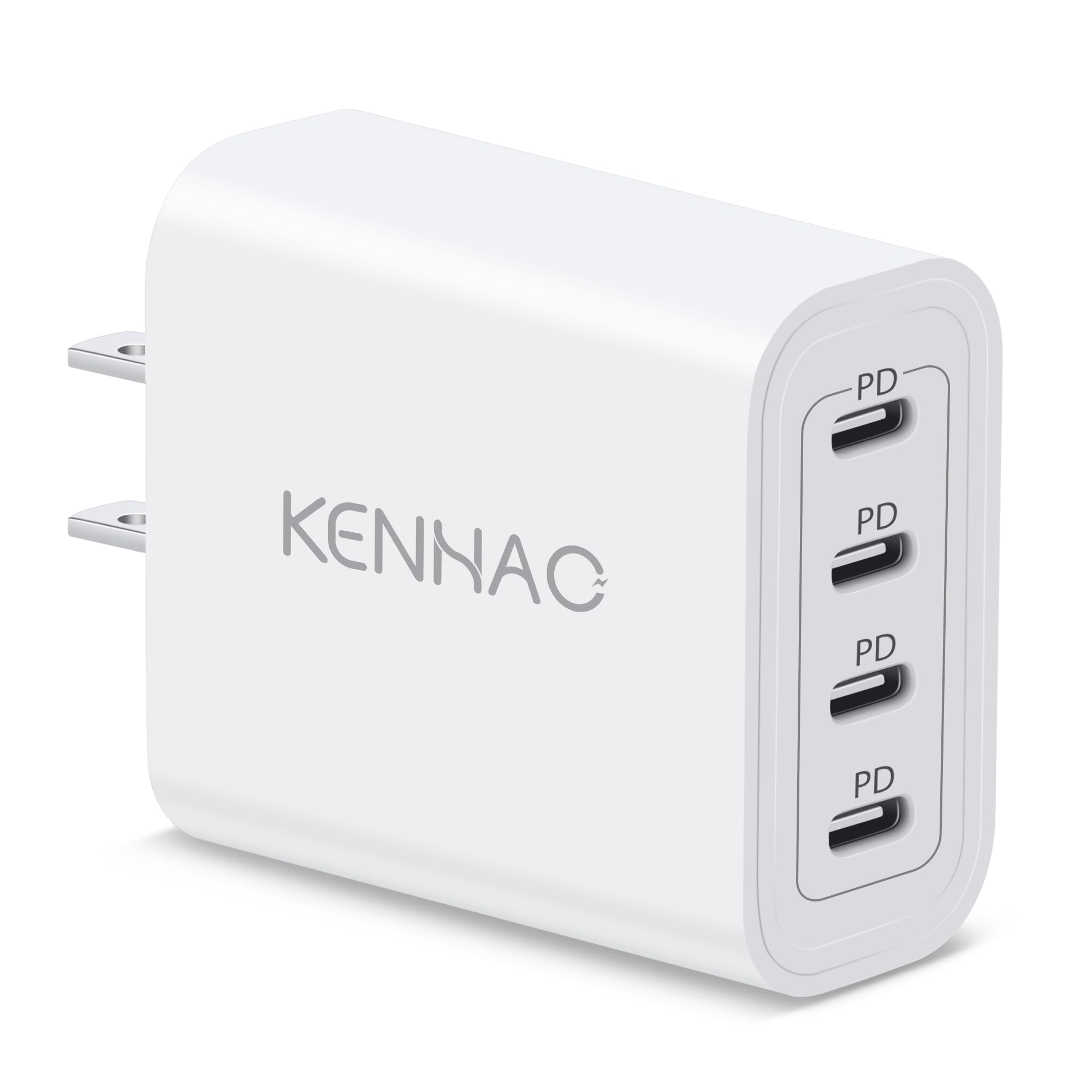 4-Port USB C Charger Block, 40W Multiport USB C Wall Plug PD Type-C Power Adapter Fast Charging for iPhone 17/16/15/14/13/12/11/Pro Max/Plus, iPad, Google Pixel 10/9/8/7, Galaxy S25/S24/S23, Android