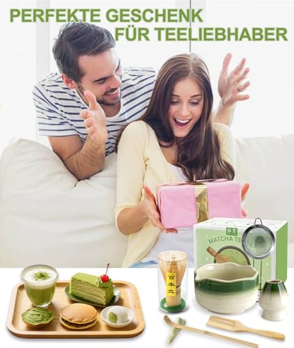 JBER Matcha Set, Handgefertigter Matcha Besen Set 7 Teiliges für Anfänger – Ansicht 7