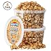 Crunchy Caramel Popcorn Tubs With Peanuts [Pack of 4, 8 oz] | BONUS Bag Of Sugar-Toasted Peanuts | Resealable Plastic Containers, Sweet Flavor & Thin Caramel Coating