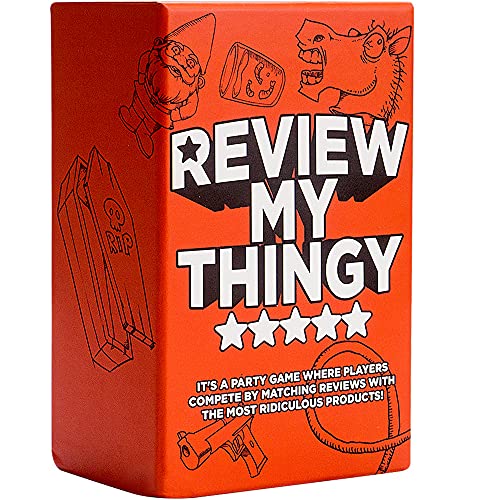 Review My Thingy - Party Game - Compete for The Funniest Review - Hilarious Product Review Game - Random and Ridiculous Card Combos