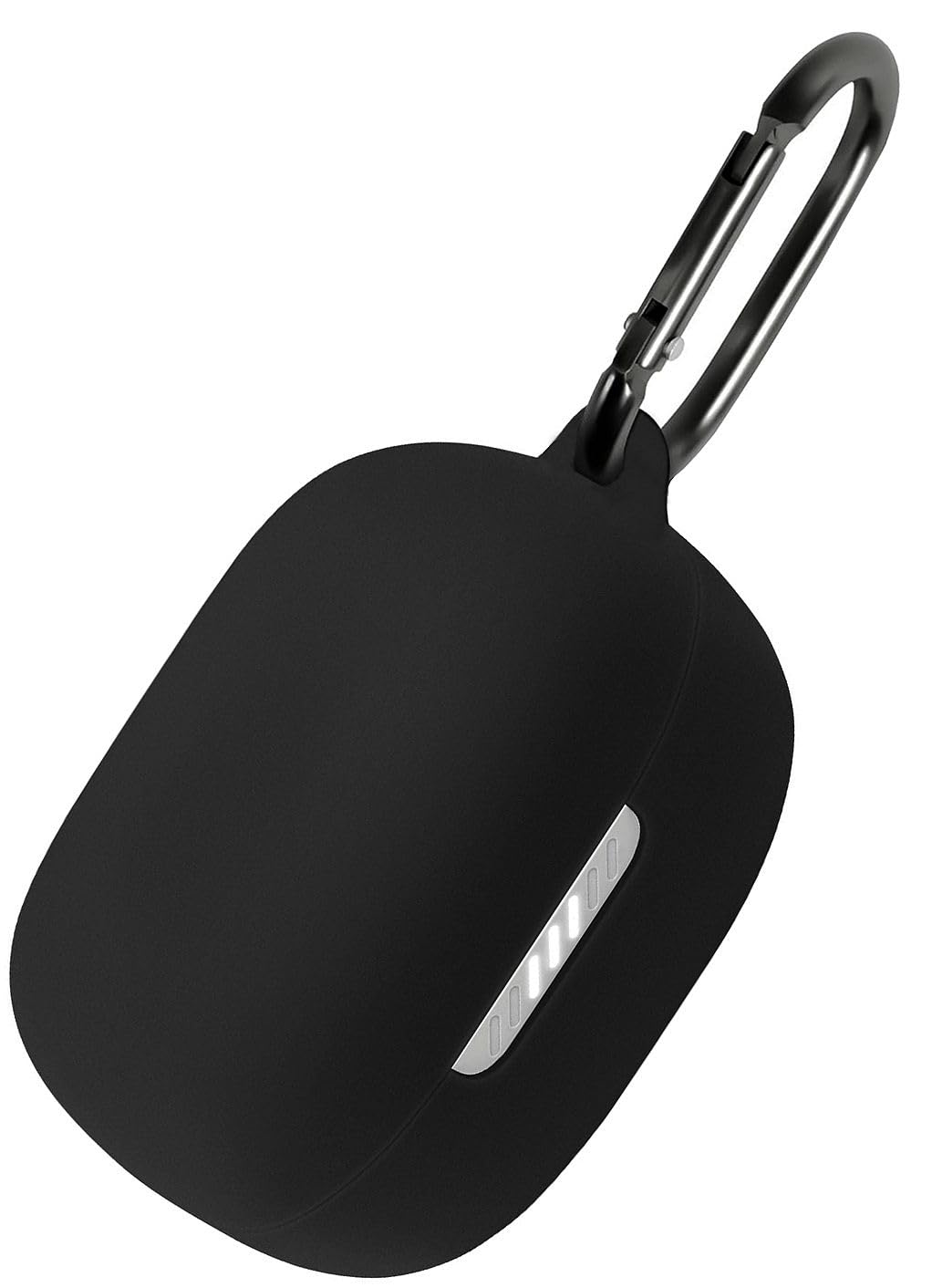 Geiomoo Silicone Case for JBL Tune Buds, Protective Cover with Carabiner (Black)