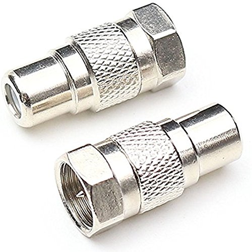 RCA Female to F-Type Male Video Adapter Coax Cable Video Connector for CCTV Security Camera Coax Coaxial Audio Adapter 2QTYs Ships from USA