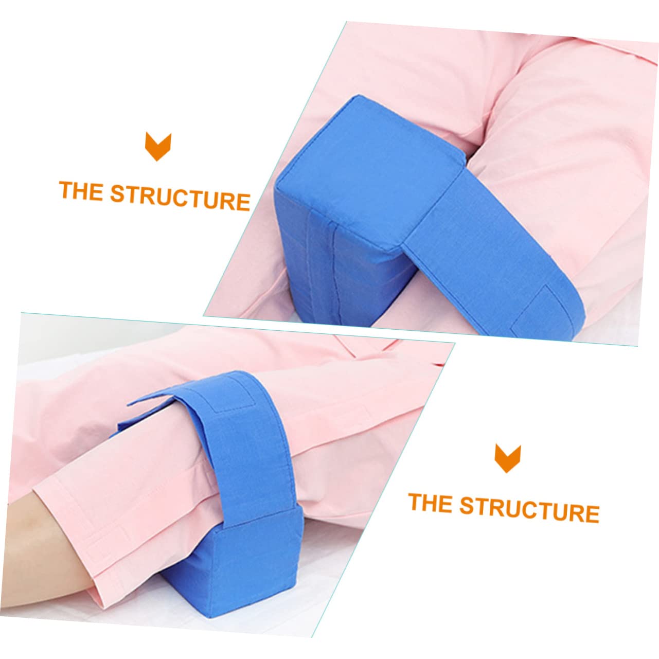 Ipetboom Knee Leg Pillow with Strap Ergonomic Multi Functional Bedsore Cushion for Home Hospital Travel High Density Sponge Material for Comfort Support for Bedridden