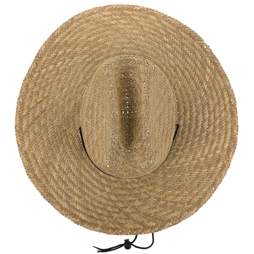 Chapeau de paille en style rustique pour femme avec finitions kaki