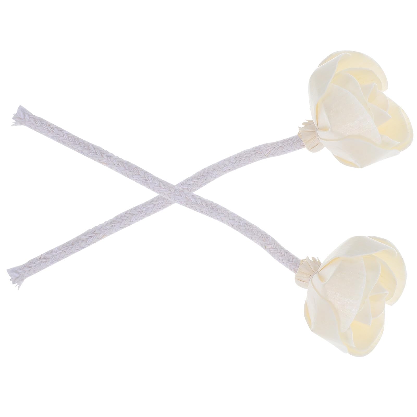 Diffuseur de parfum sans feu avec 2 fleurs artificielles et cordes en coton pour la maison