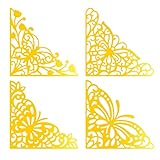 Ampliamente usos de bricolaje: perfecto para ser utilizado para hacer invitaciones de boda, marcos de álbumes de fotos, sobres, decoraciones de álbumes de recortes, etc., regalo precioso hecho a mano único para familiares y amigos.