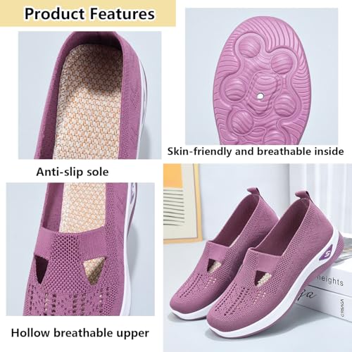 Addenno Shoes for Women, Selleren Orthopedic Shoes, Women's Comfortable Breathable Knitted Sneakers4