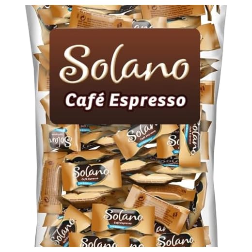 Solano Caramelo Cremoso Sabor Café y sin azúcar, Chuches Halloween, Golosinas Halloween (1kg)