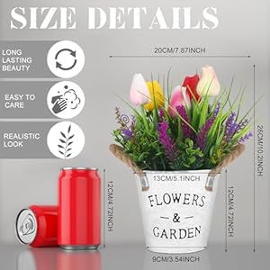 Artificial Potted Flowers 10" Tall Fake Tulips Lavender Spring Table Centerpiece Farmhouse Floral Arrangement in Vase Faux Decorative Plants for Home Office Outdoor Easter Patio Decor Artificial Potted Flowers 10 Tall Fake Tulips Lavender Spring Table Centerpiece Farmhouse Floral Arrangement in Vase Faux Decorative Plants for Home Office Outdoor Easter Patio Decor