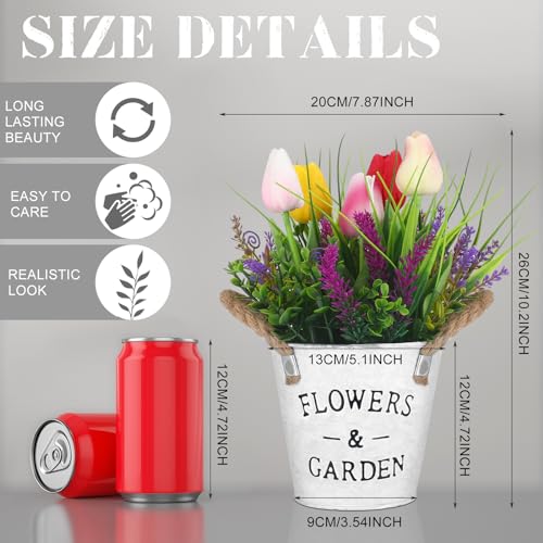 Artificial-Potted-Flowers-10-Tall-Fake-Tulips-Lavender-Spring-Table-Centerpiece-Farmhouse-Floral-Arrangement-in-Vase-Faux-Decorative-Plants-for-Home-Office-Outdoor-Easter-Patio-Decor Artificial Potted Flowers 10 Tall Fake Tulips Lavender Spring Table Centerpiece Farmhouse Floral Arrangement in Vase Faux Decorative Plants for Home Office Outdoor Easter Patio Decor