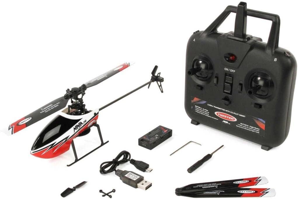 Twister Ninja 250 RC Helicopter and accessories