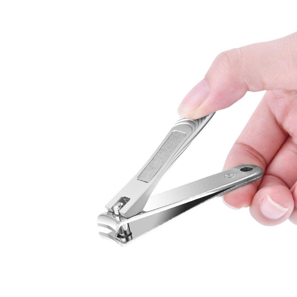 Nagelknipser, Nagelknipser for Erwachsene, Edelstahl-Nagelknipser, Silber, 8 cm, Edelstahl-Nagelknipser