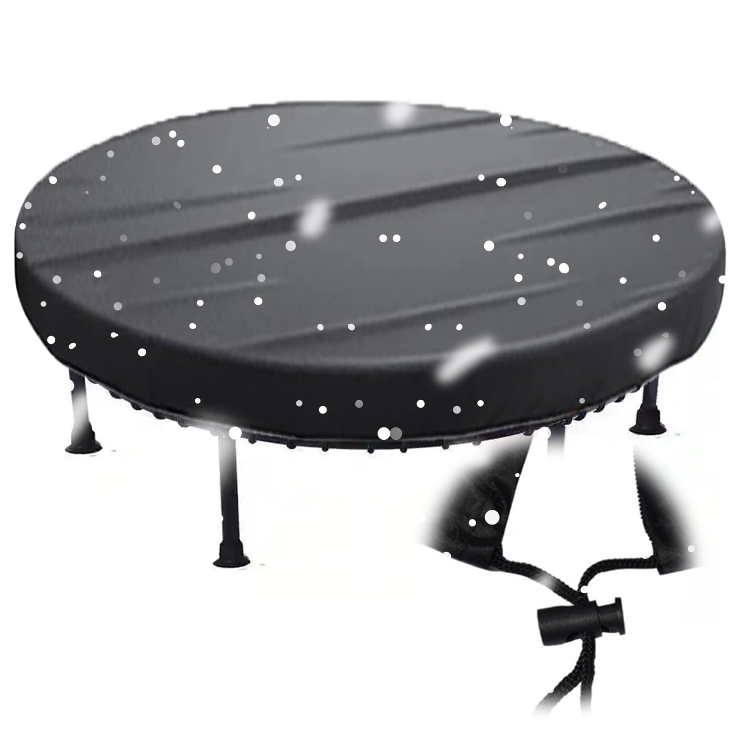 Crysterris Black Trampoline Dust Rain Cover Waterproof 210D Oxford Fitness Trampolines Round Protection For Patio, Park,Dust Proof Trampolin Protective Cover For Indoor/Outdoor/Garden(Size:102*11Cm,Color:black)