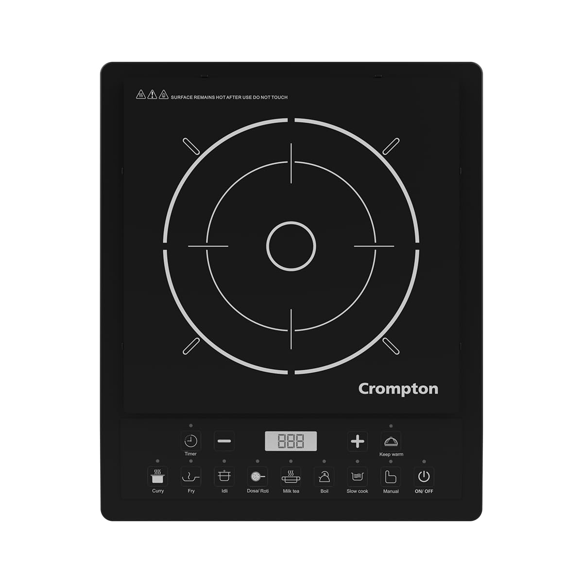 Crompton Instaserve 1600 W Induction Cooktop | 7 One touch Indian Menus | Overvoltage Shield Protection | 1 Year Warranty-image-47