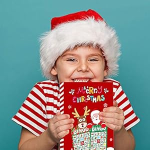 Omgouue christmas bingo game party supplies xmas gifts for kids 24 players  urban country home decor