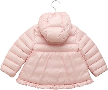 モンクレール【ベビー キッズ ガールズ】92㌢ ピンク フリルダウンジャケット モンクレール【ベビー キッズ ガールズ】92㌢ ピンク フリルダウン