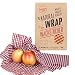 Produktbild Natural Wrap Wachspapier 3er Set  Bienenwachstücher Ersetzt Alufolie Und Frischhaltefolie Enthält Zwei Tücher L 25 x 35 cm Und Ein Tuch XL 35 x 35 cm - Kariert/Rot - Mit Bienenwachs (Nicht Vegan)