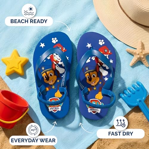 Image of Nickelodeon Girls Boys character flip flops sandals kids water shoes - Paw Patrol Blues Clues Baby Shark - thong beach slides summer slip on quick dry toddler little kid