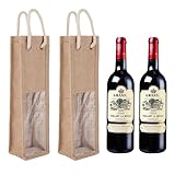【Cadeau idéal】Chaque sac à vin en jute mesure environ 33 x 10 x 10 cm / 33 x 17 x 10 cm, une taille suffisante pour la plupart des bouteilles de vin ou de champagne standard. Emballez-y votre vin préféré et offrez-le à vos proches ou aux amateurs de vin.