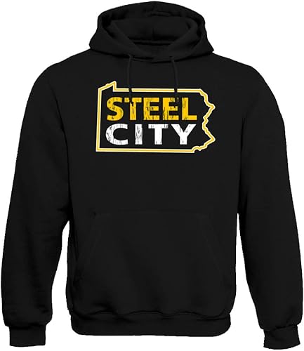 Xtreme Apparrel Steel City Pittsburgh Home Map Sudadera con capucha
