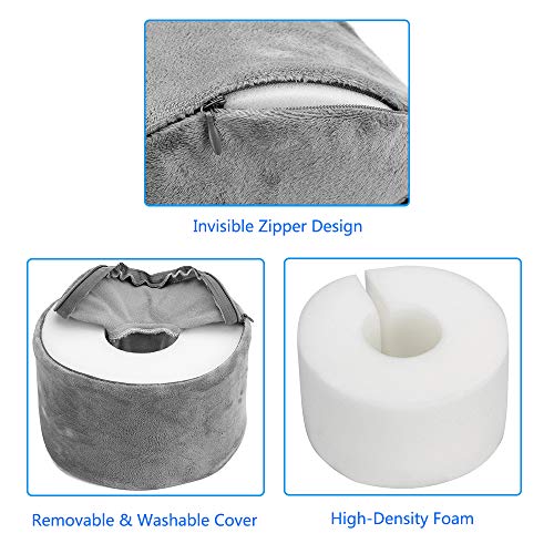 Foot Elevation Pillow Ankle Support Foot Elevator Cushion Pillows Foam Foot Heel Elevator Wedge Medical Ankle Rest Protector Sleeping Surgery Recovery for Preventing Bed Sore and Ulcers - Thumbnail 4