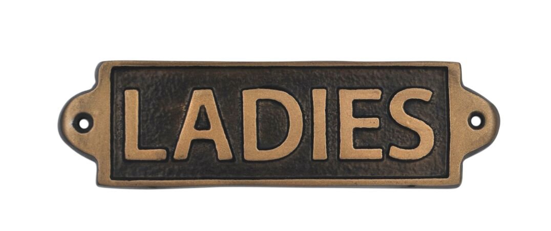 Door Sign, 4 x 16 cm, Black