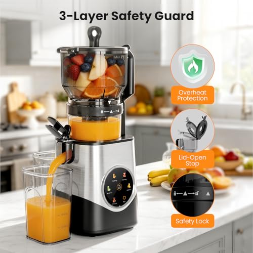 Kismile Cold Press Juicer, Masticating Juicer with 6.1" Extra Large Chute by Kismile - Used condition - Image 6