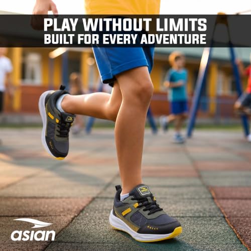 Image of ASIAN Boy's ADVENTURE-03-KIDS Sport Running & Walking Shoes with Ultra Bounce Technology Lightweight Synthetic Upper EVA Outsole Casual Lace-Up Shoes for Kid's & Boy's