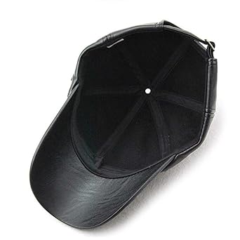 Buy Dewsshine Unisex Leather Baseball Cap, Men Adjustable