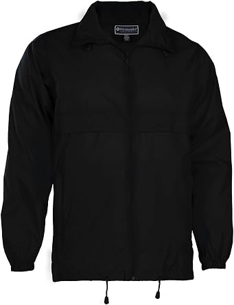 Weekender Aqua Dry Windbreaker Packable Jacket Black Large