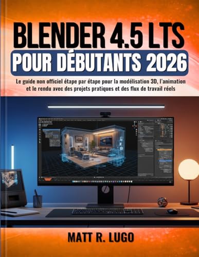 Blender 4.5 LTS pour Débutants 2026: Le guide non officiel étape par étape pour la modélisation 3D, l’animation et le rendu avec des projets pratiques et des flux de travail réels (French Edition)