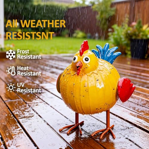 Estatua de Gallito de Metal para Jardín y Decoración miniatura 5
