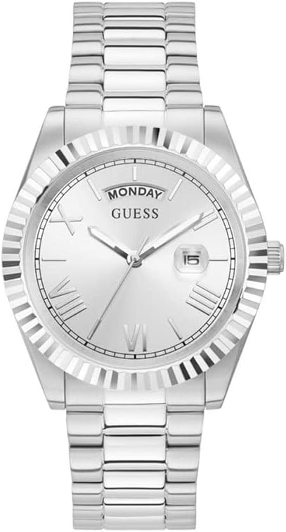 Guess Men's GW0265G Series| Analog Dress Watch| Stainless Steel Case| Stainless Steel Bracelet | 50M Water Resistance