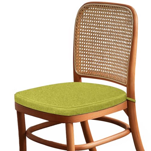 Cojín transpirable antideslizante para silla de cocina y jardín, 13.8 x 15.7 x 16.9 pulgadas, cómodo cojín de asiento verde hierba para restaurante y uso doméstico