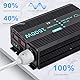 CAPTOK Spannungswandler 1500W/3000W Reiner Sinus-Wechselrichter DC 12V auf AC 230V EU-Steckdose Doppel-LCD-Digitalanzeige-Konverter