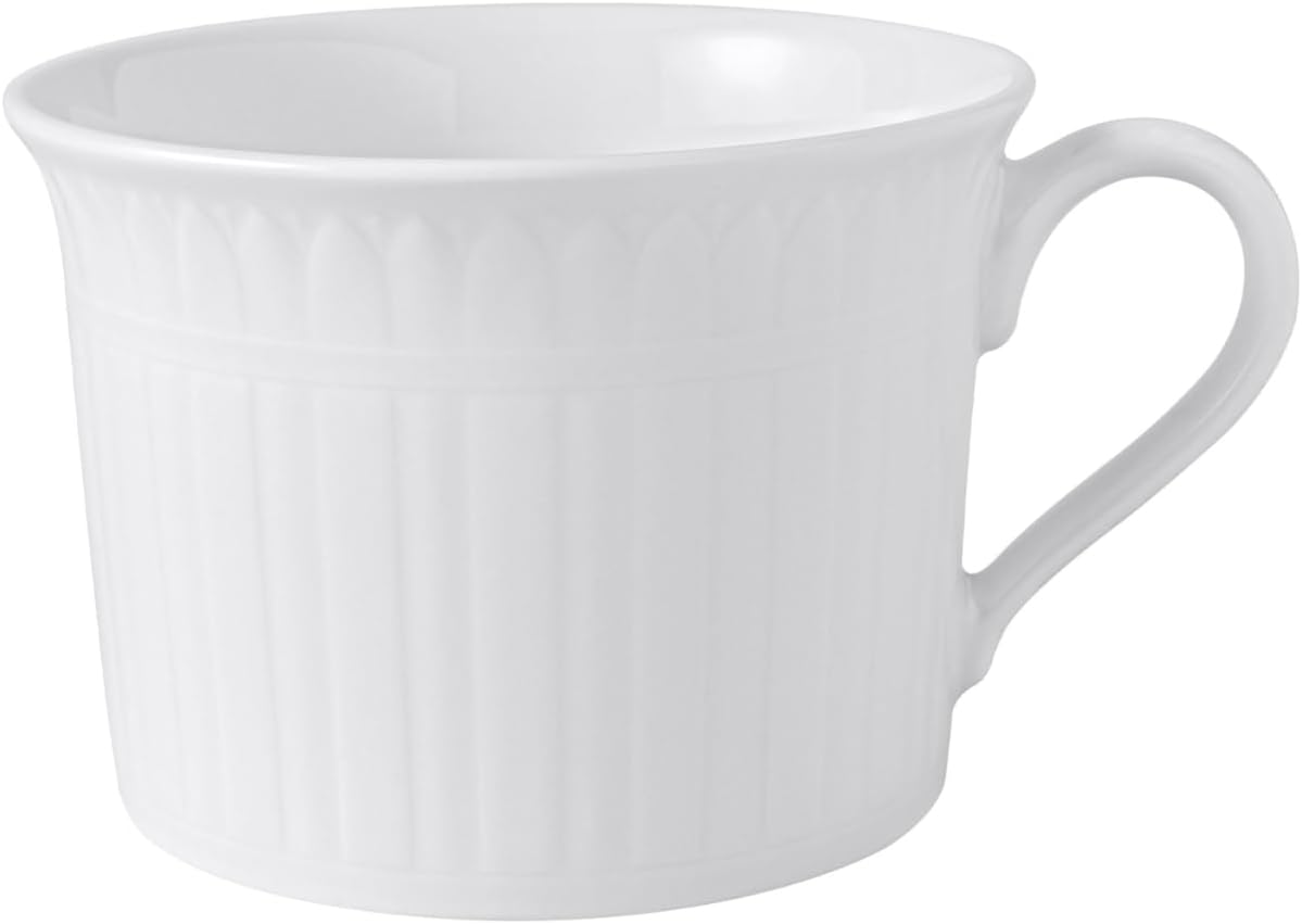 Cellini Breakfast Cup, 11.75 oz, Premium Porcelain, White