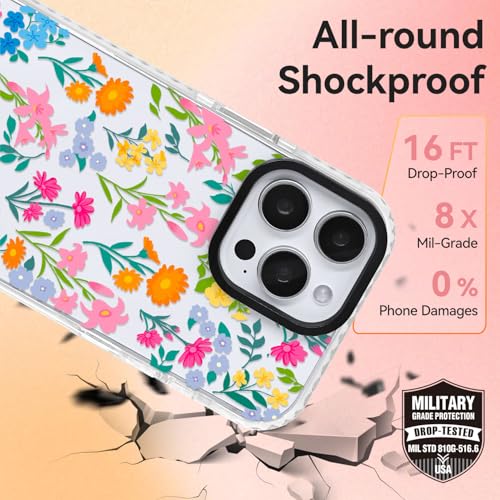 ChiCsFleur for iPhone 17 Case - Camera Protection Colorful Bloom Collage - image 3