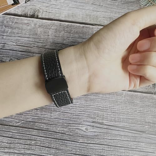 Correa de cuero compatible Fitbit Charge 2 con hebilla magnética miniatura 3