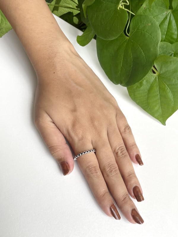 Black Diamond Full Eternity Wedding Band For Women, 14k Gold Finish Black Diamond Anniversary Band, Ladies Black Diamond Full Eternity Ring