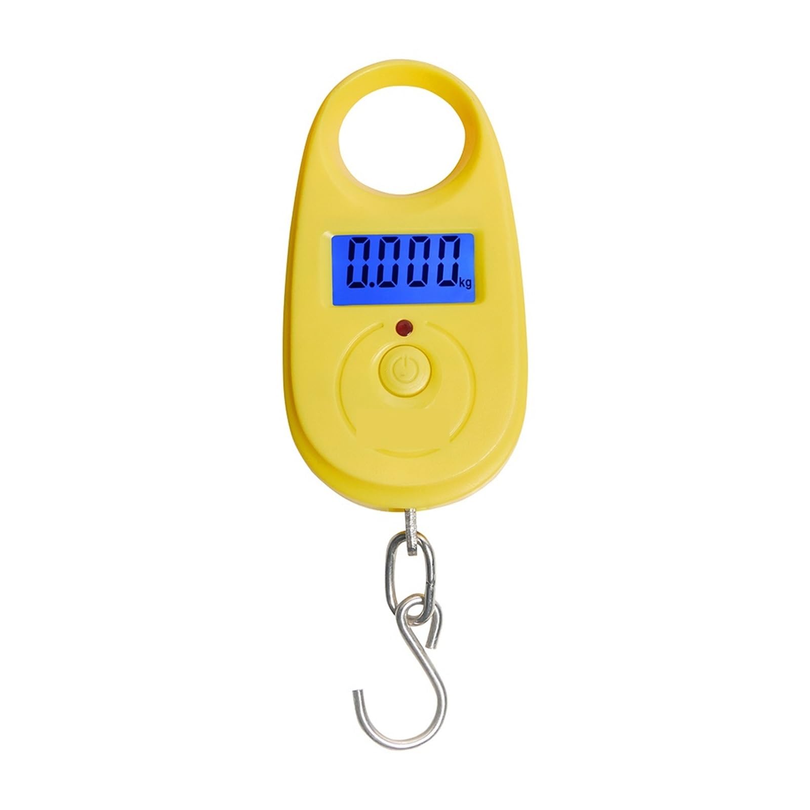 JVDDI Digital Hanging Scale 25Kg 5g Mini Digital Scale Electronic Fishing Weight Pocket Luggage Scales Hanging Hook LCD Weighing Heavy Duty Crane Hook(Giallo)