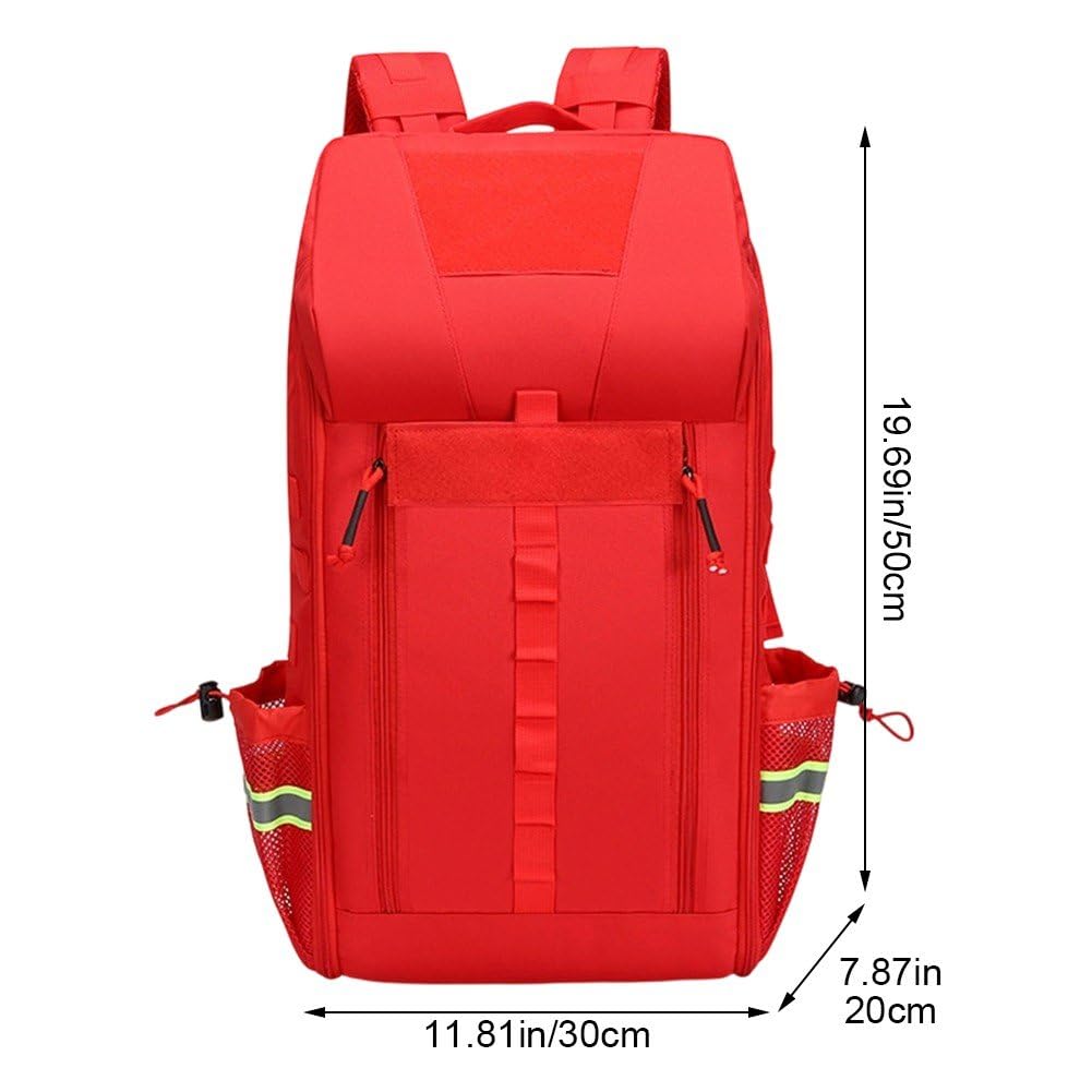 Mochila De Primeros Auxilios, Bolsa Médica con Tira Reflectante, Bolsa Vacía para Primeros Auxilios para Emergencias, Ideal para Acampar, Ciclismo Y Senderismo.