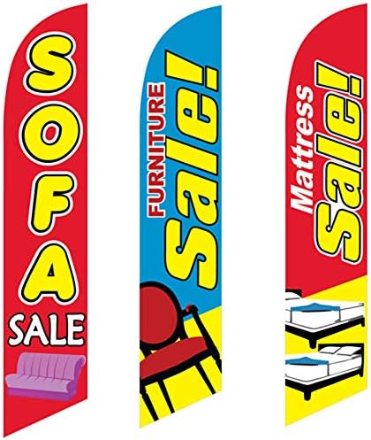 3 Swooper Flags Mattress & Sofa Sale Welcome Home Furniture Open L