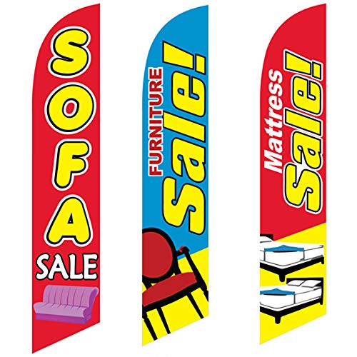3 Swooper Flags Mattress & Sofa Sale Welcome Home Furniture Open L