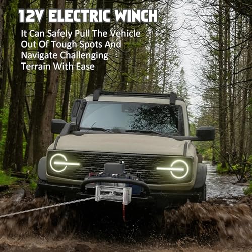 Winche Eléctrico Heavy Duty 13800lbs 12V 6.5HP Motor IP67 miniatura 3