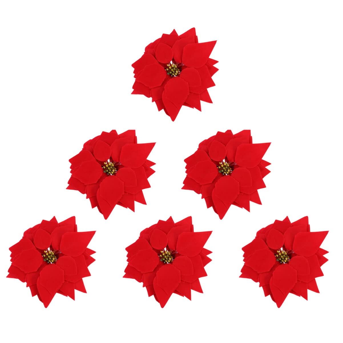 Künstliche Weihnachtsstern Blütenköpfe 50 Stück Für Weihnachtsbaum Türkranz Und Tischdekoration Außen Und Innendekor