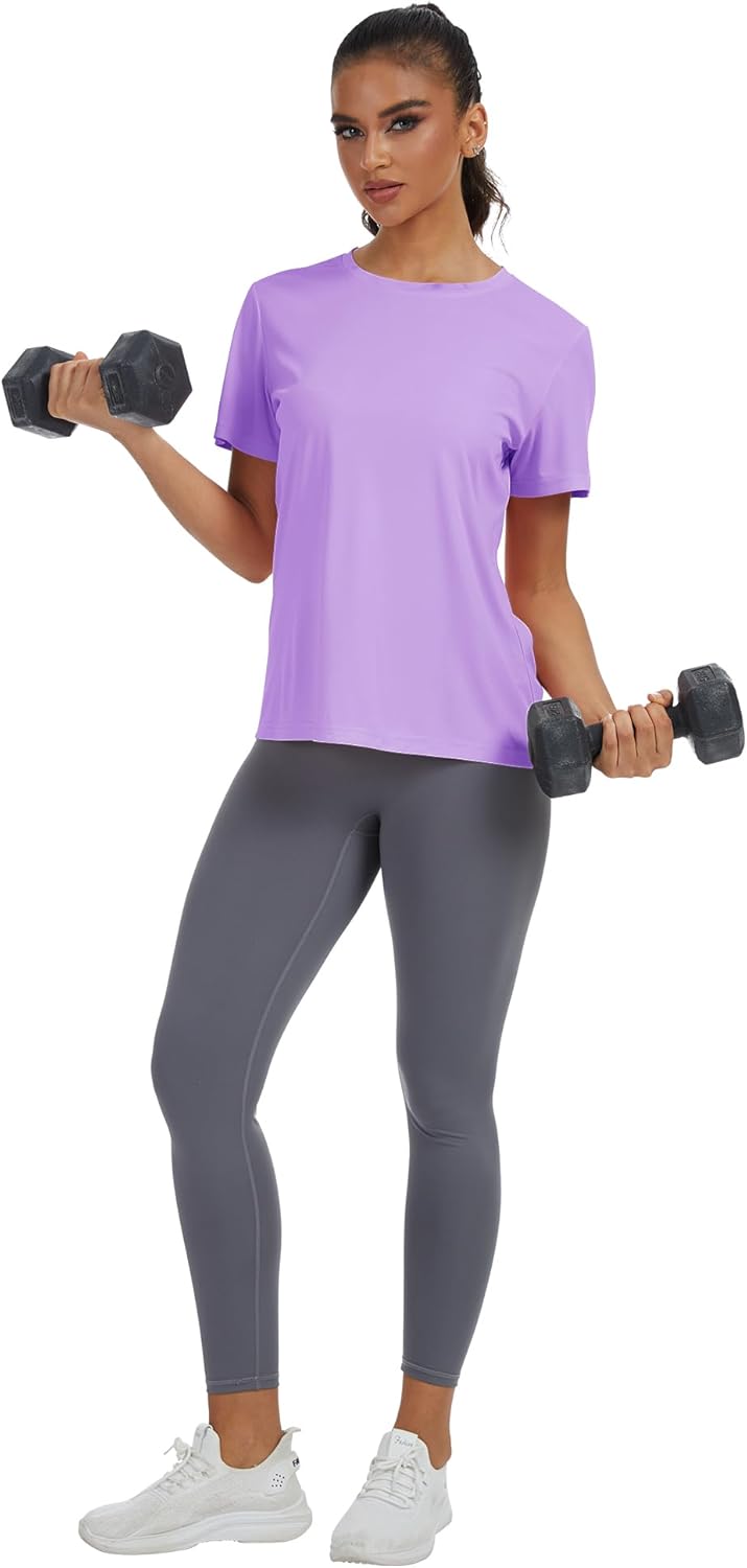Women's Short Sleeve T-Shirts UPF 50+ UV Protection Quick Dry Shirts for Workout Hiking Running Rash Guard Tops - Image 7