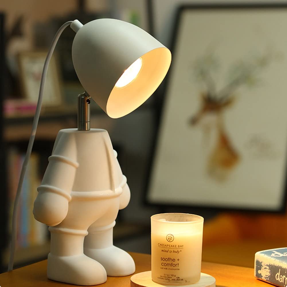 Lampade da tavolo Lampada scaldacandele, scaldacera for decorazione camera da letto con candele profumate dall'alto verso il basso, bianco