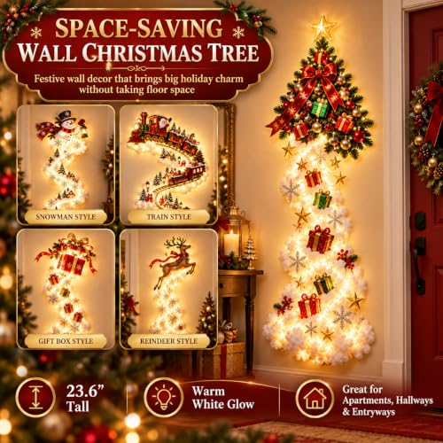 Christmas Magic Trail Wall Light, 24in Warm White Xmas Wall Lights Decor,#I - Image 2